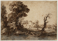 O 002
<br/>
Italiaans landschap met eendenjagers
<br/>
<em>Bril, Paul (1554 - 1626)</em>